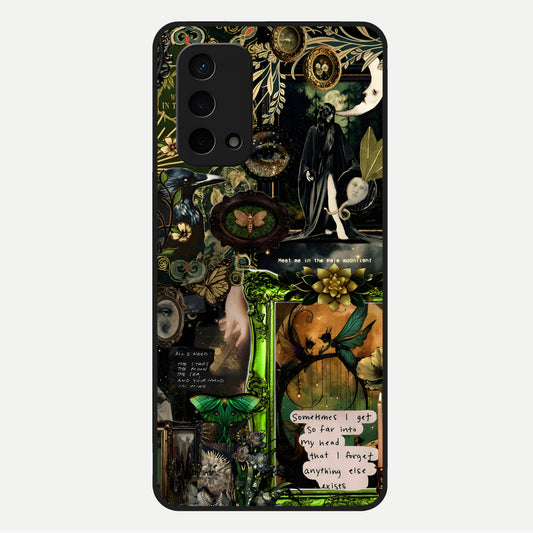  Mystic Woods Secret Glass Case For Oppo A74 5G back cover – full design glossy printed glass finish