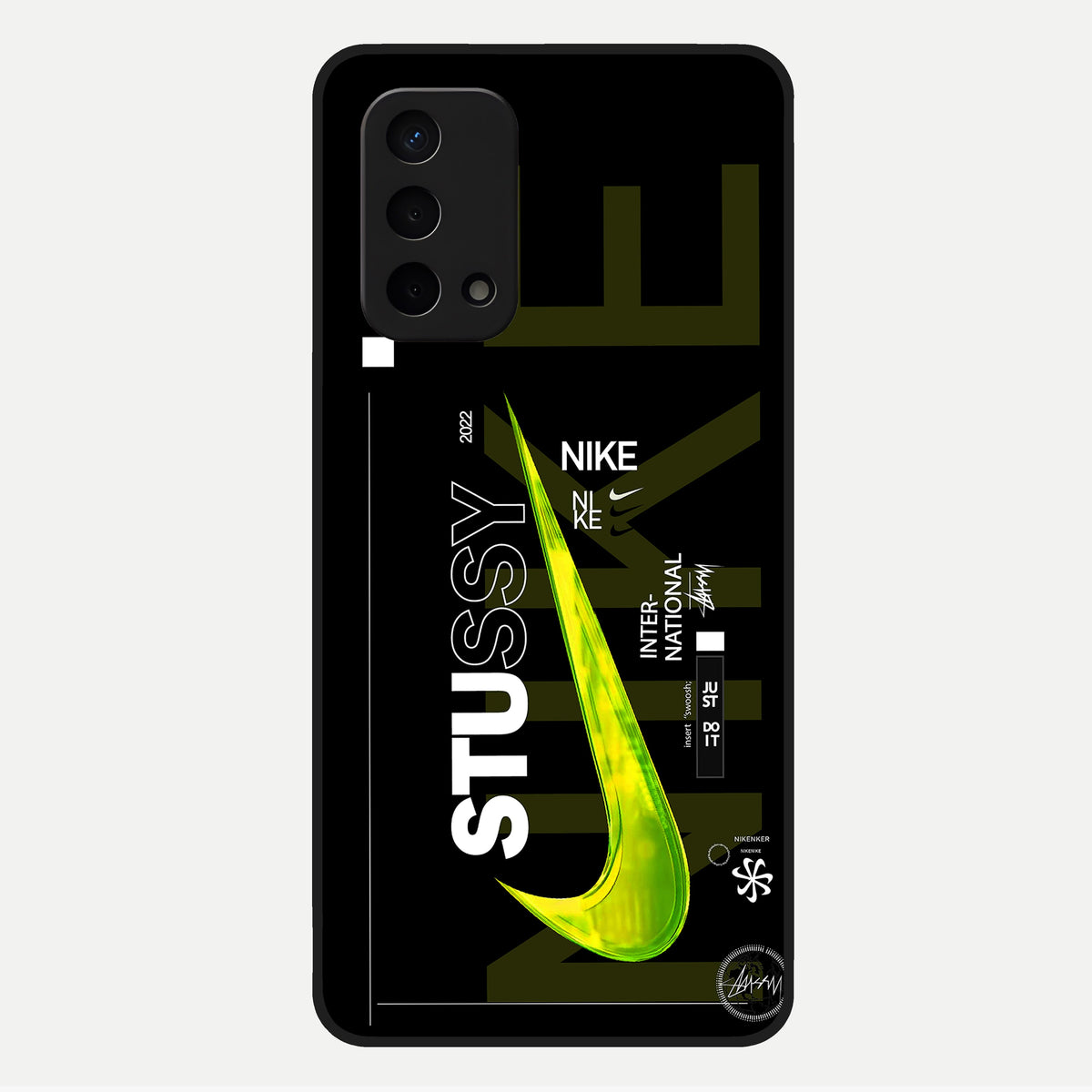  Neon Street Edition Glass Case For Oppo A74 5G back cover – full design glossy printed glass finish