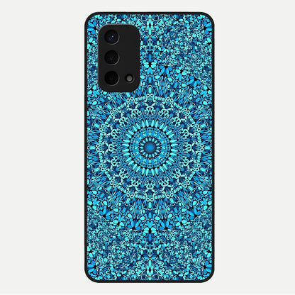  Ocean Bloom Mandala Glass Case For Oppo A74 5G back cover – full design glossy printed glass finish