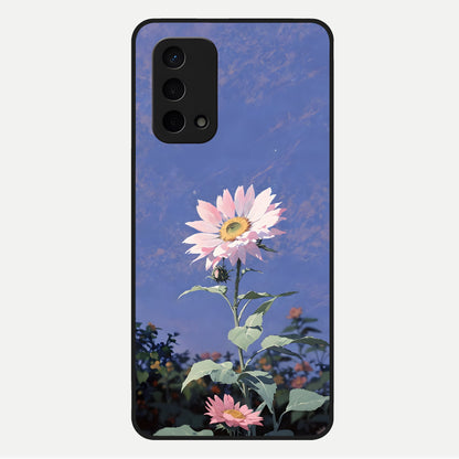  Pink Shells Outline Glass Case For Oppo A74 5G back cover – full design glossy printed glass finish