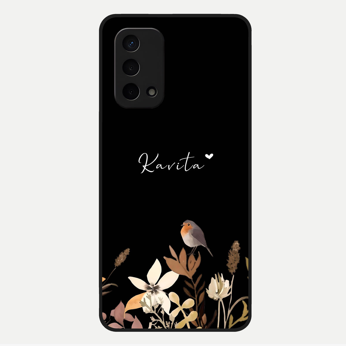  Quiet Garden Tune Custom Name Glass Case For Oppo A74 5G back cover – full design glossy printed glass finish
