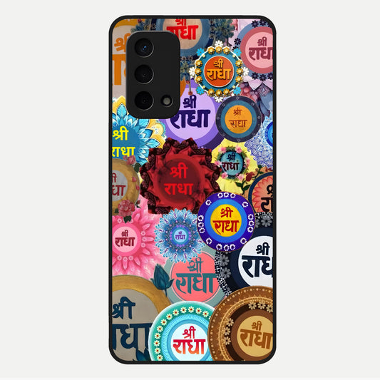  Radha Divine Bloom Glass Case For Oppo A74 5G back cover – full design glossy printed glass finish