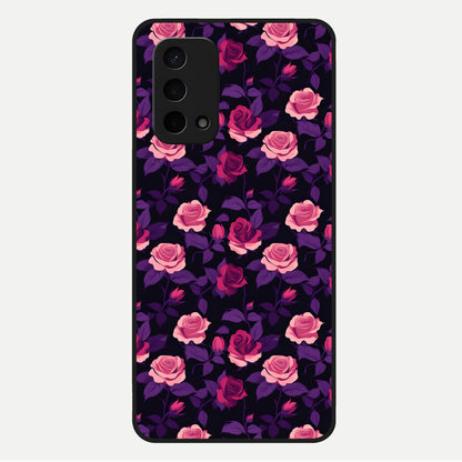  Rose Garden Twilight Glass Case For Oppo A74 5G back cover – full design glossy printed glass finish