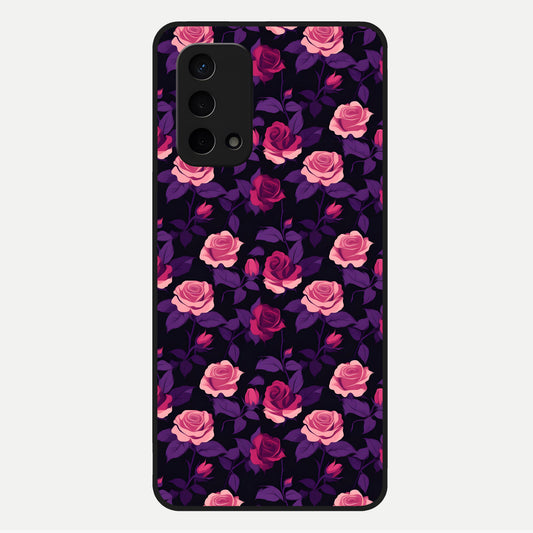  Rose Garden Twilight Glass Case For Oppo A74 5G back cover – full design glossy printed glass finish