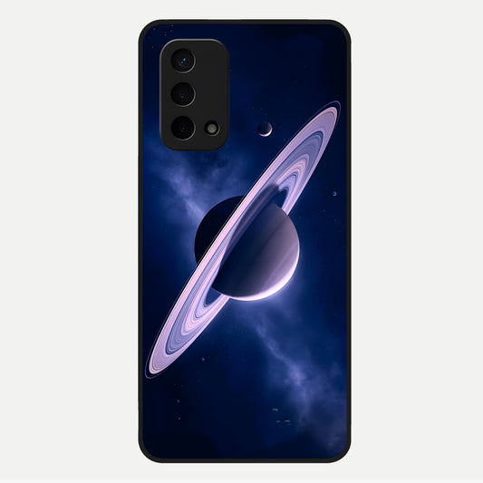  Saturn Ring Mystique Glass Case For Oppo A74 5G back cover – full design glossy printed glass finish