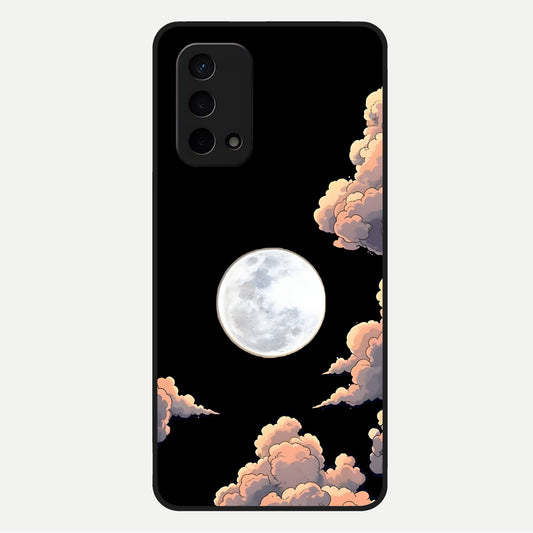  Shade Cloud Moon Glass Case For Oppo A74 5G back cover – full design glossy printed glass finish
