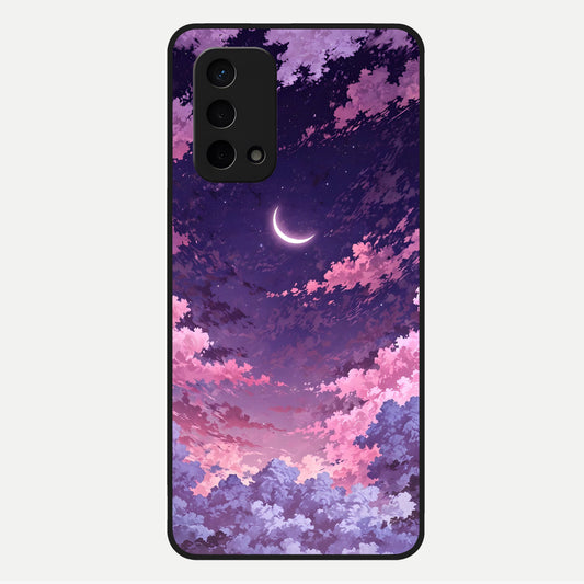  Sky Drift Clouds Glass Case For Oppo A74 5G back cover – full design glossy printed glass finish