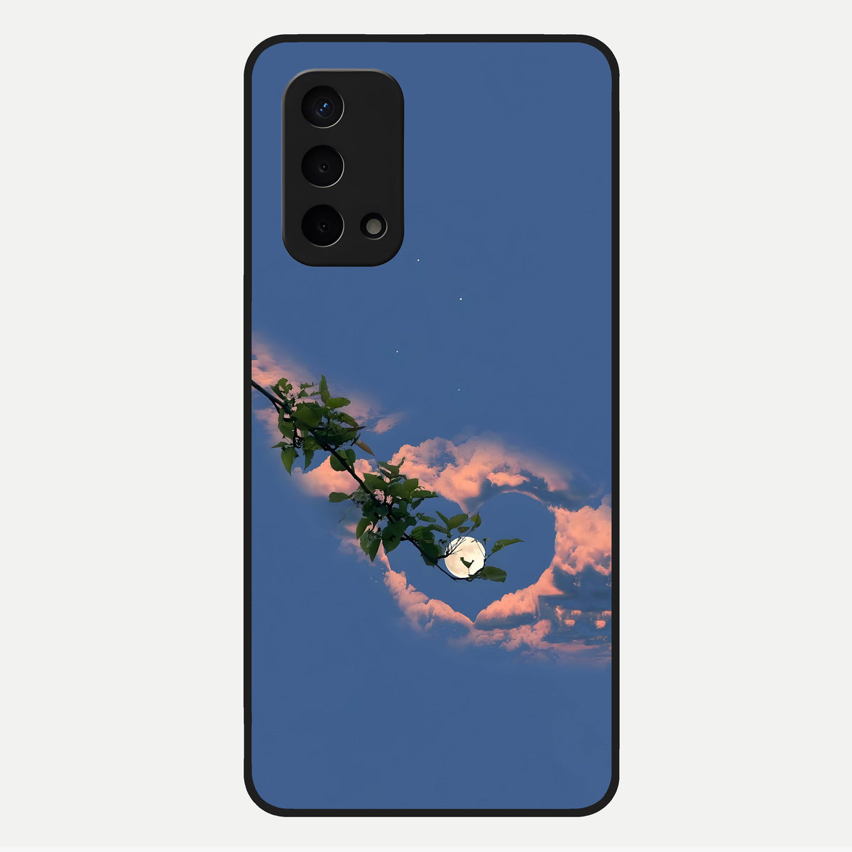  Sky Under Tree Glass Case For Oppo A74 5G back cover – full design glossy printed glass finish