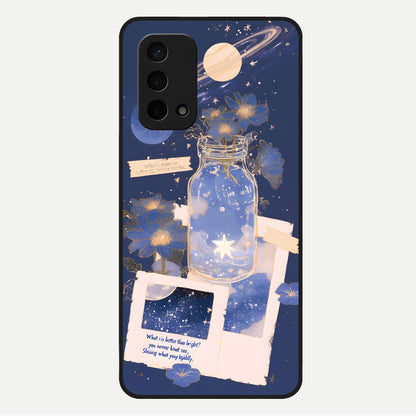  Starlit Cosmic Jar Glass Case For Oppo A74 5G back cover – full design glossy printed glass finish