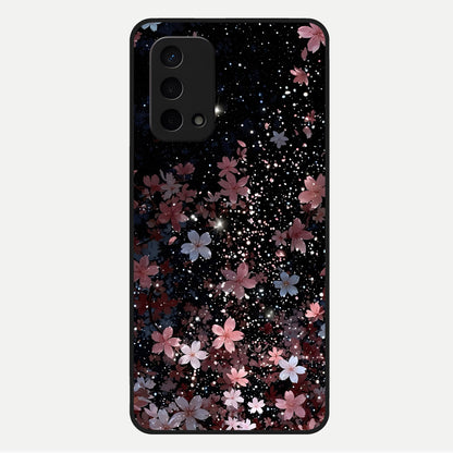  Starlit Flower Dreams Glass Case For Oppo A74 5G back cover – full design glossy printed glass finish