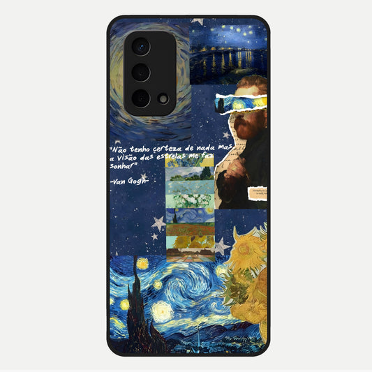  Starry Dream Vision Glass Case For Oppo A74 5G back cover – full design glossy printed glass finish