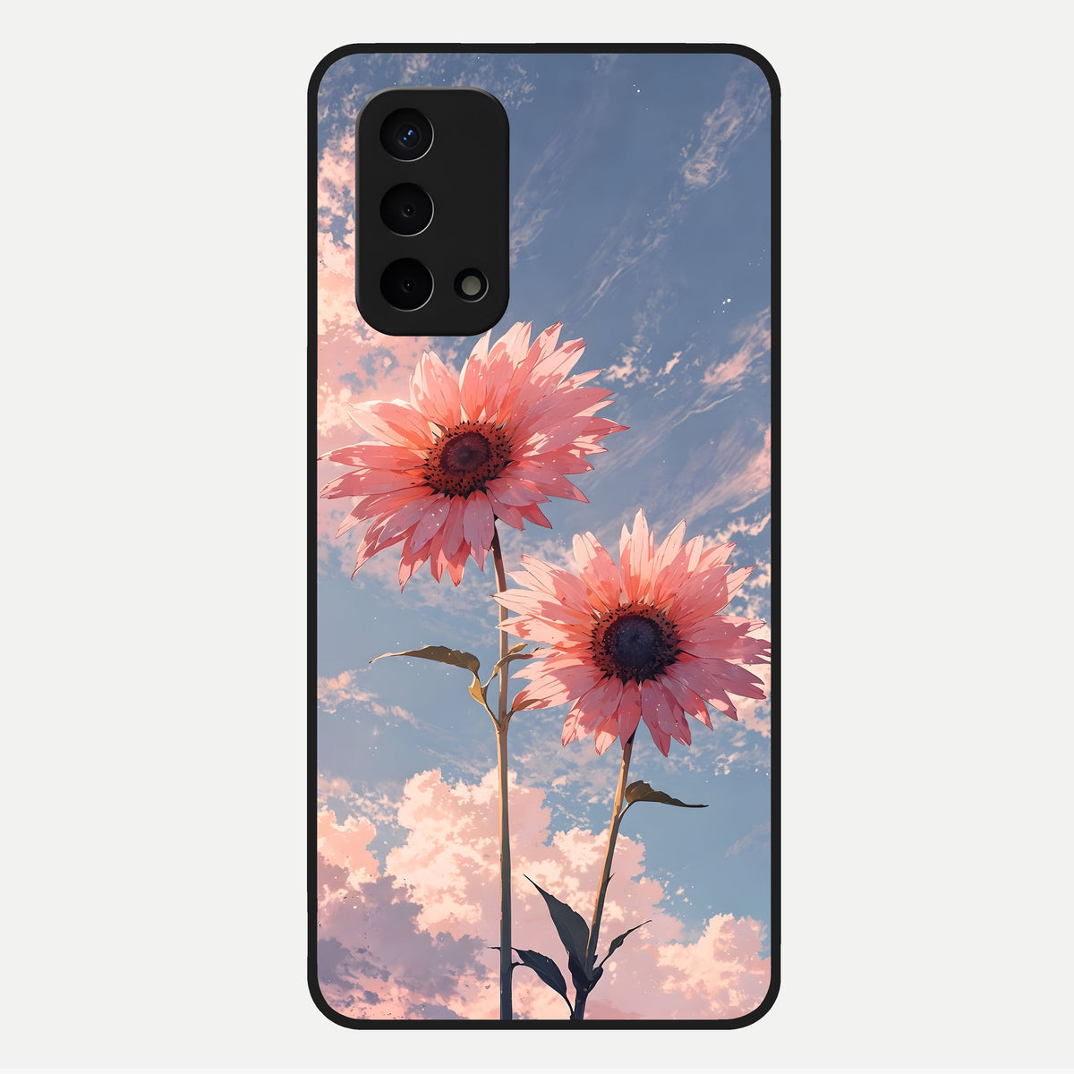  Sun Moon Balance Glass Case For Oppo A74 5G back cover – full design glossy printed glass finish
