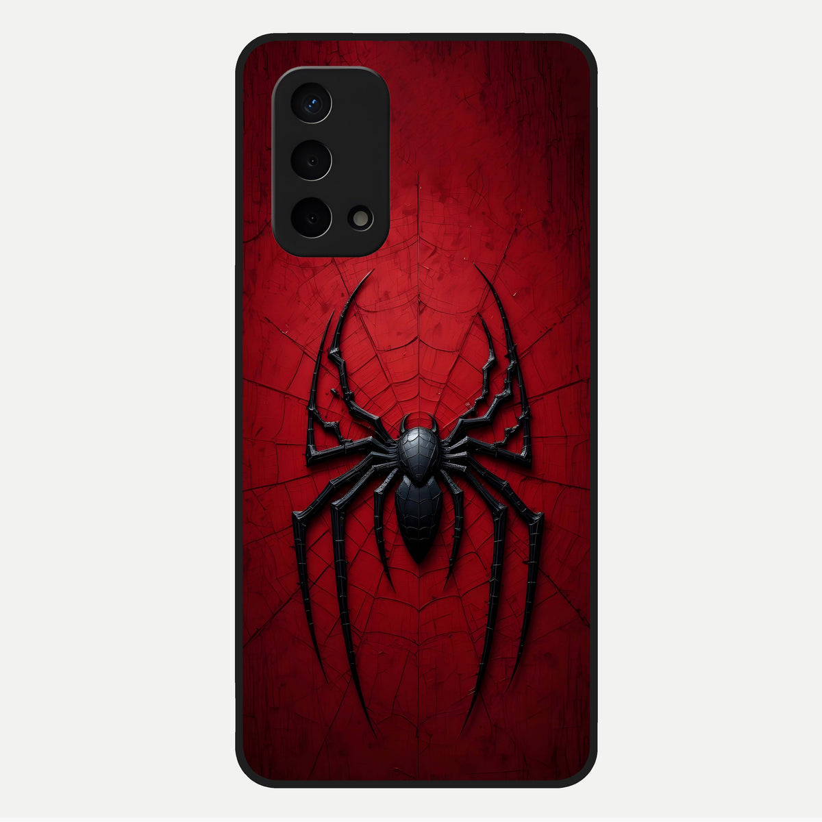  Superhero Web Emblem Glass Case For Oppo A74 5G back cover – full design glossy printed glass finish