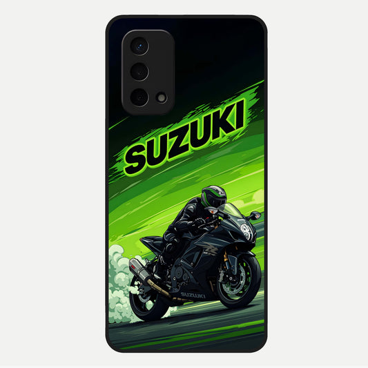  Suzuki Speed Beast Glass Case For Oppo A74 5G back cover – full design glossy printed glass finish
