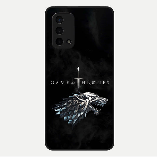  Throne Wolf Legacy Glass Case For Oppo A74 5G back cover – full design glossy printed glass finish