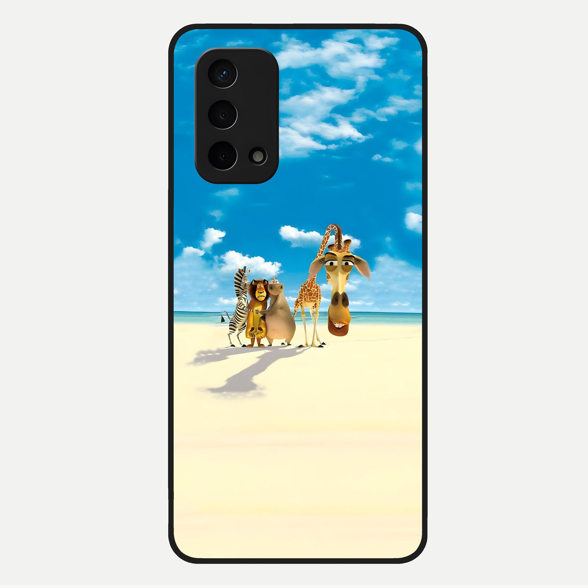  Tropical Fun Squad Glass Case For Oppo A74 5G back cover – full design glossy printed glass finish