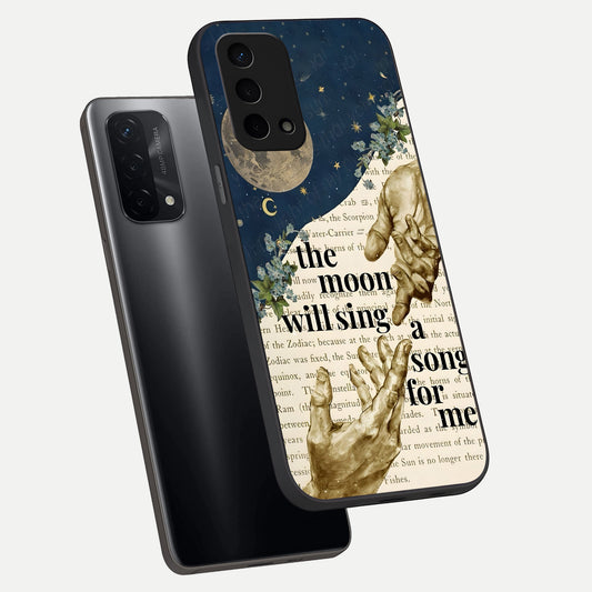  Aesthetic Divine phone case For Oppo A74 5G showing premium glass back cover with detailed artwork