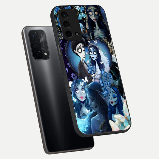  Butterfly Ghost Soul phone case For Oppo A74 5G showing premium glass back cover with detailed artwork