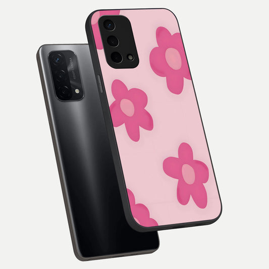  Candy Bloom Dreams phone case For Oppo A74 5G showing premium glass back cover with detailed artwork