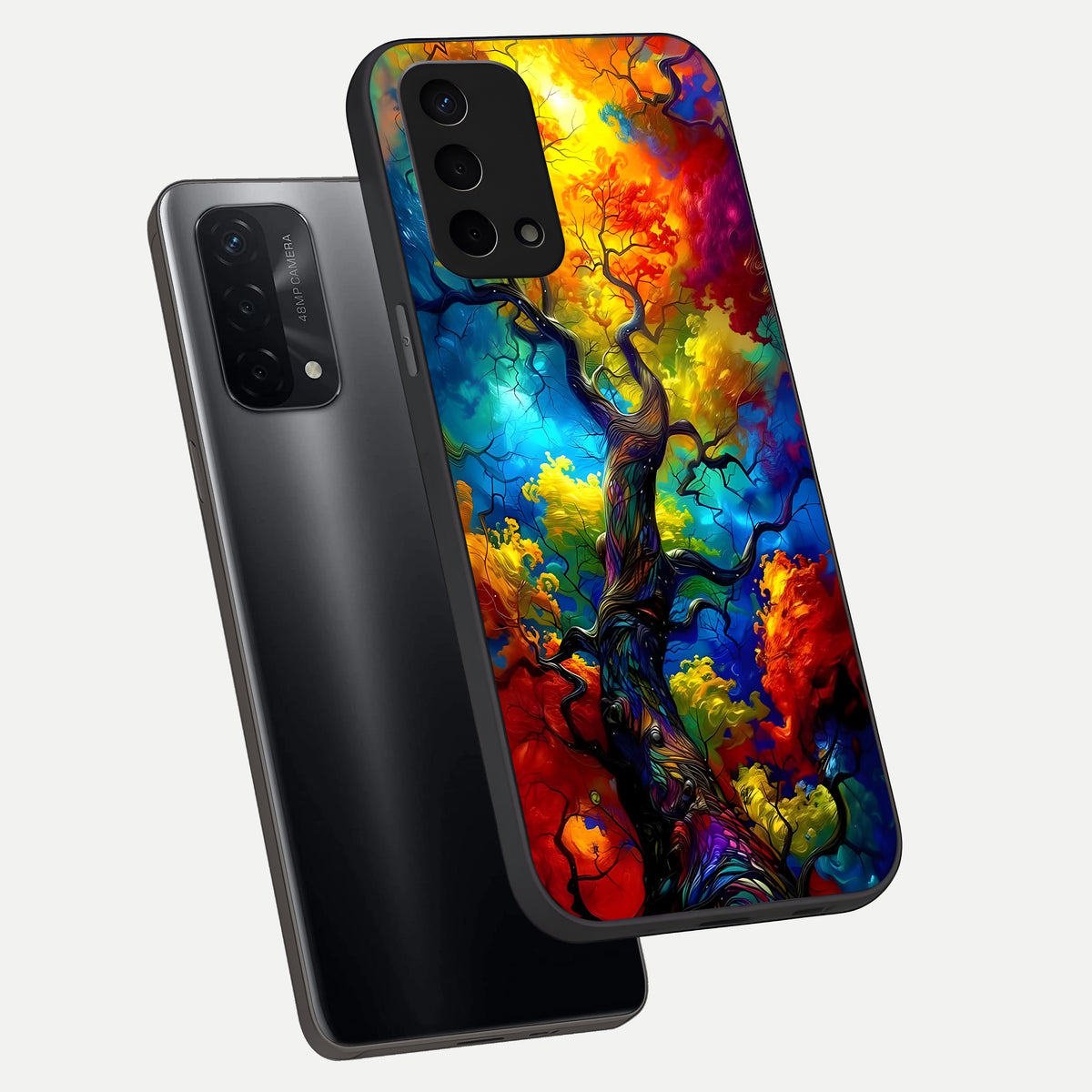 Colorful Soda Bottles phone case For Oppo A74 5G showing premium glass back cover with detailed artwork