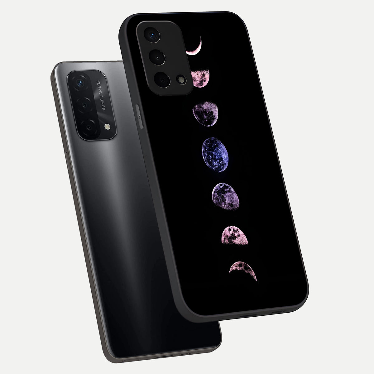  Crimson All Planets phone case For Oppo A74 5G showing premium glass back cover with detailed artwork
