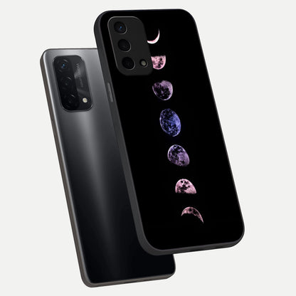  Crimson All Planets phone case For Oppo A74 5G showing premium glass back cover with detailed artwork