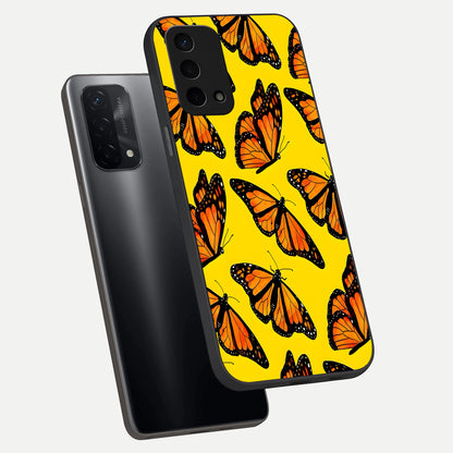  Golden Wing Flight phone case For Oppo A74 5G showing premium glass back cover with detailed artwork