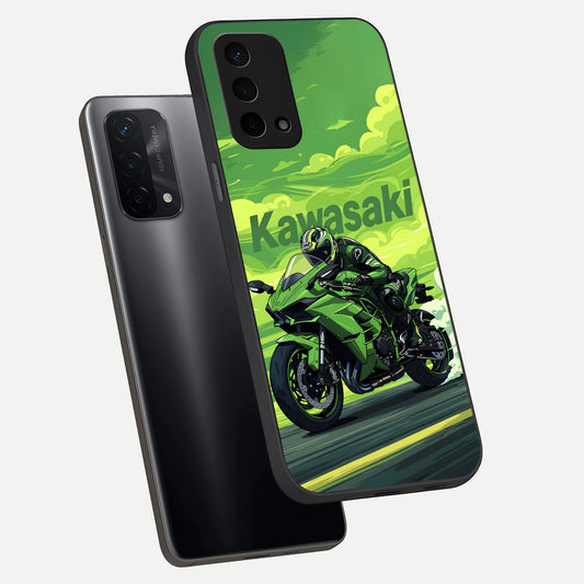  Greenery Sky phone case For Oppo A74 5G showing premium glass back cover with detailed artwork
