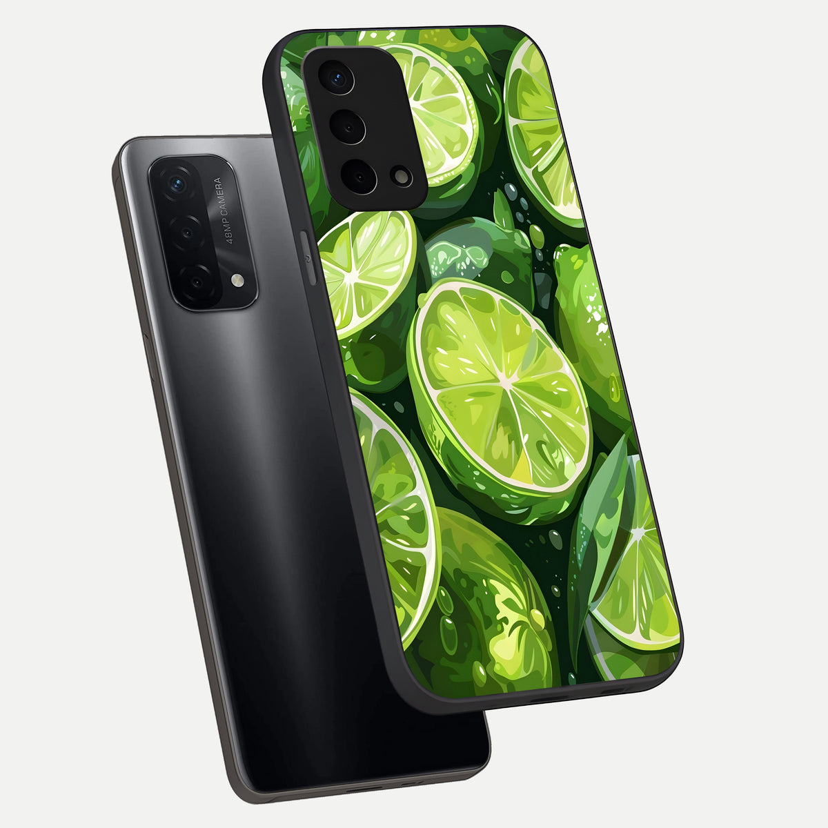  Green Kawasaki phone case For Oppo A74 5G showing premium glass back cover with detailed artwork