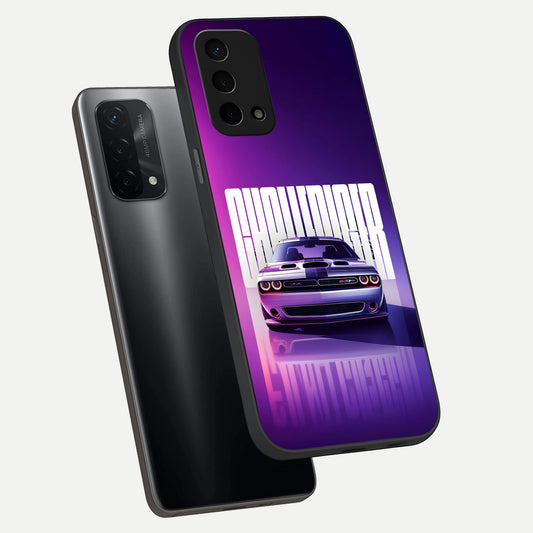  Midnight Muscle Ride phone case For Oppo A74 5G showing premium glass back cover with detailed artwork