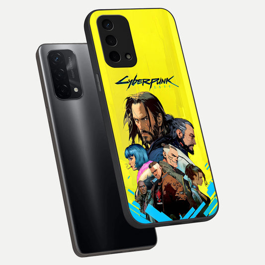  Neon Rebel Genesis phone case For Oppo A74 5G showing premium glass back cover with detailed artwork
