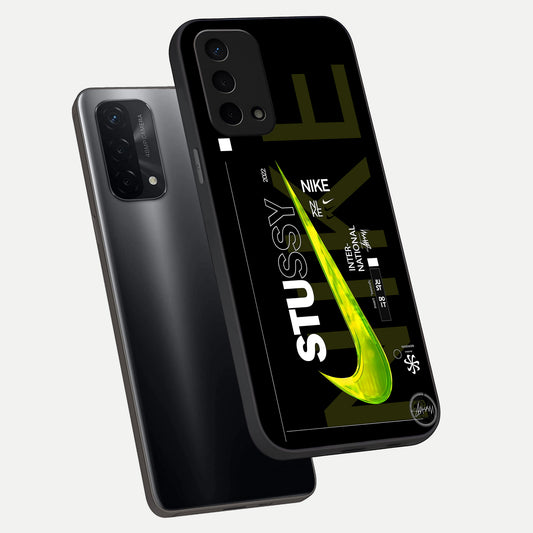  Neon Street Edition phone case For Oppo A74 5G showing premium glass back cover with detailed artwork