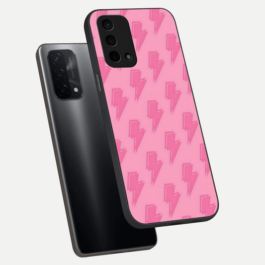  Pink Moo Magic phone case For Oppo A74 5G showing premium glass back cover with detailed artwork