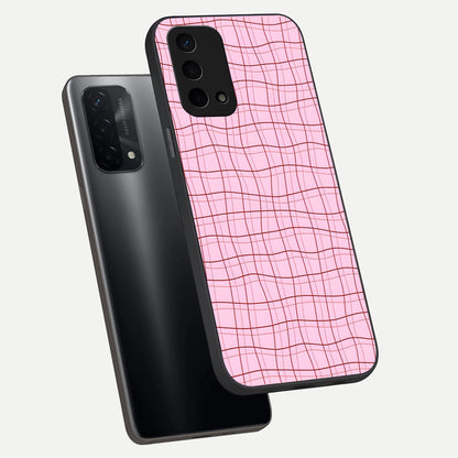  Soft Grid Bliss phone case For Oppo A74 5G showing premium glass back cover with detailed artwork
