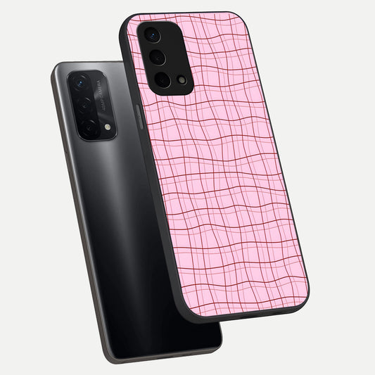  Soft Grid Bliss phone case For Oppo A74 5G showing premium glass back cover with detailed artwork