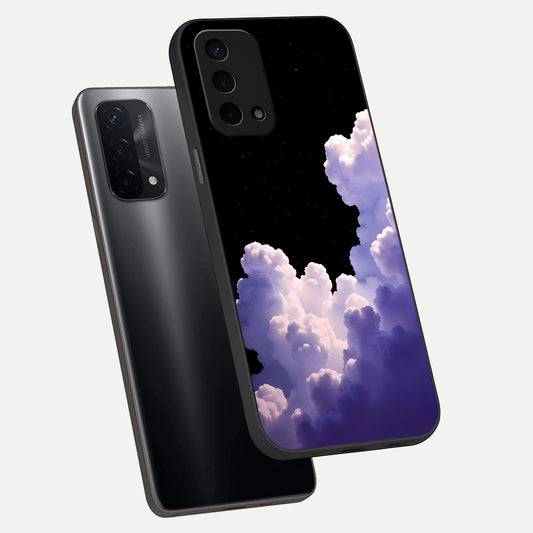  Starlit Night Whispers phone case For Oppo A74 5G showing premium glass back cover with detailed artwork