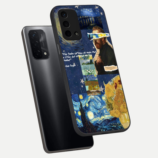  Starry Dream Vision phone case For Oppo A74 5G showing premium glass back cover with detailed artwork