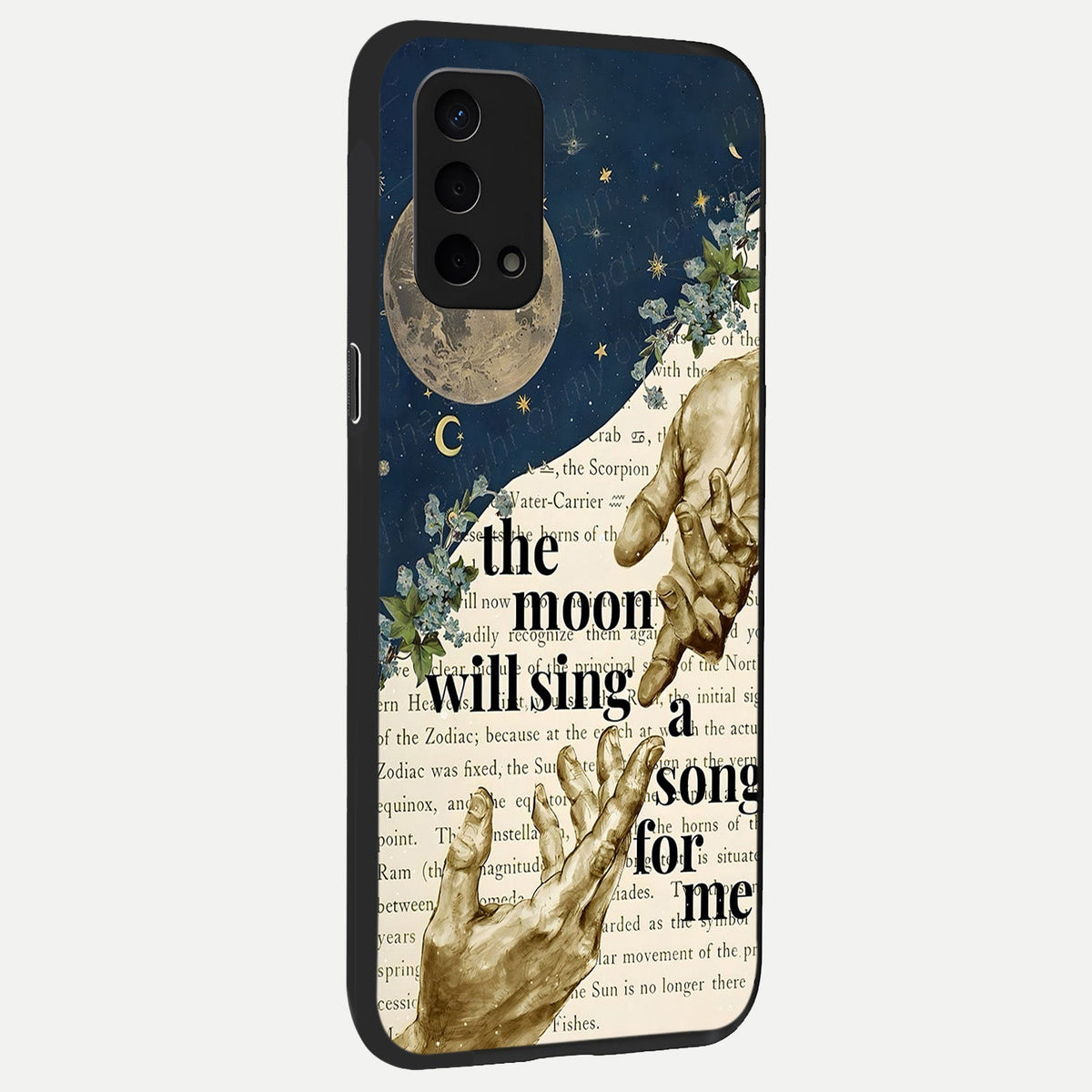  Aesthetic Divine back cover For Oppo A74 5G slim fit glass case with vibrant aesthetic design