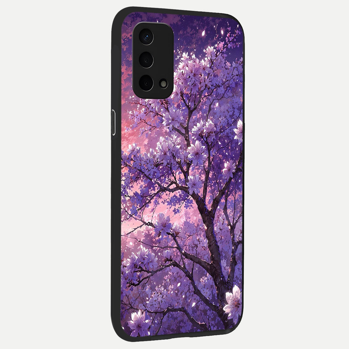  Blossom Tree back cover For Oppo A74 5G slim fit glass case with vibrant aesthetic design