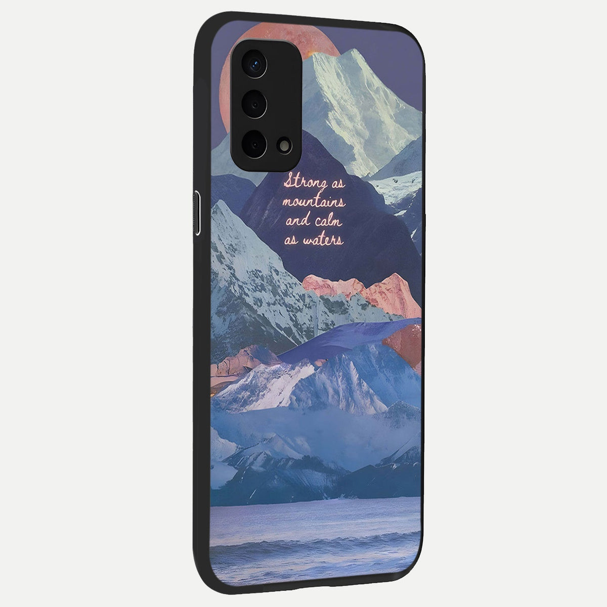  Celestial Mountain Calm back cover For Oppo A74 5G slim fit glass case with vibrant aesthetic design