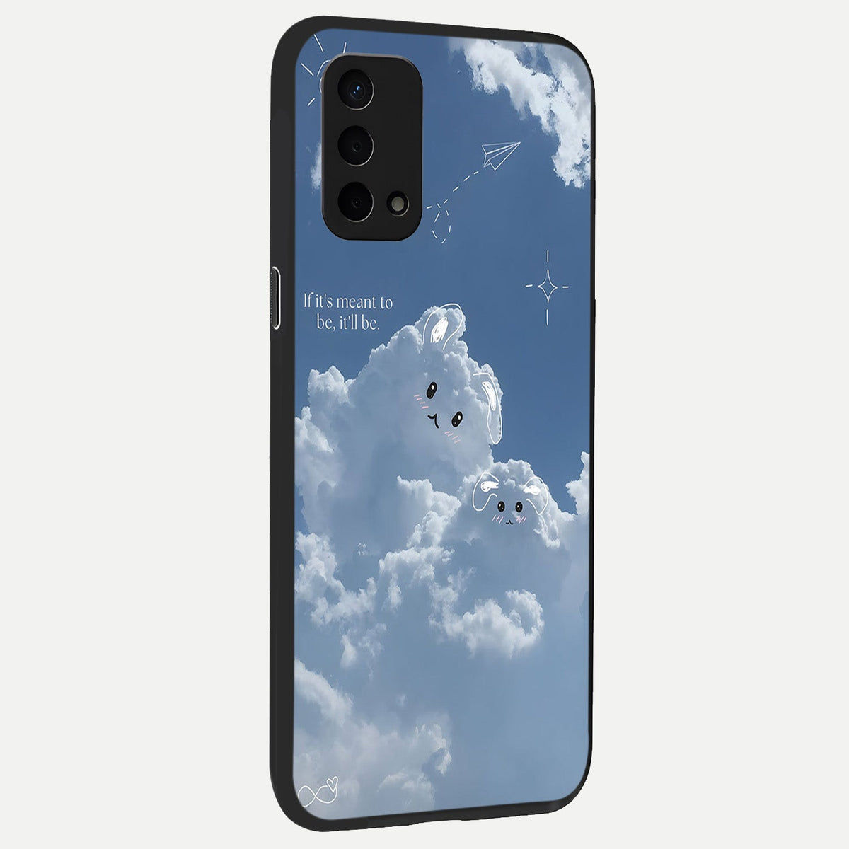  Cloud Bunny Dreams back cover For Oppo A74 5G slim fit glass case with vibrant aesthetic design