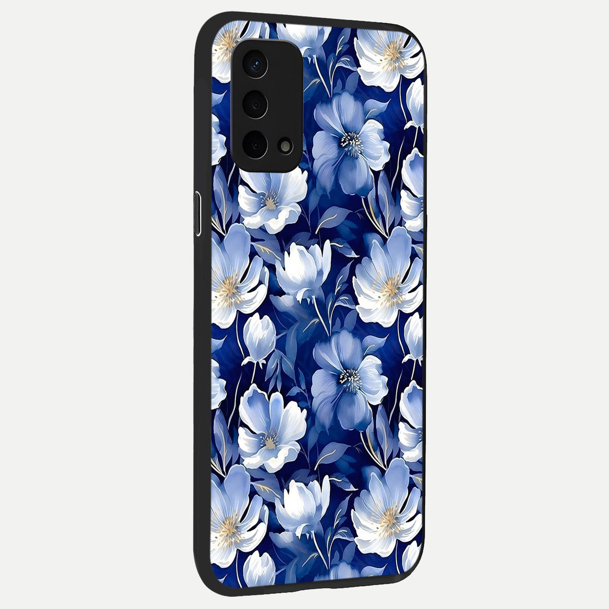  Cute Floral Patterns back cover For Oppo A74 5G slim fit glass case with vibrant aesthetic design
