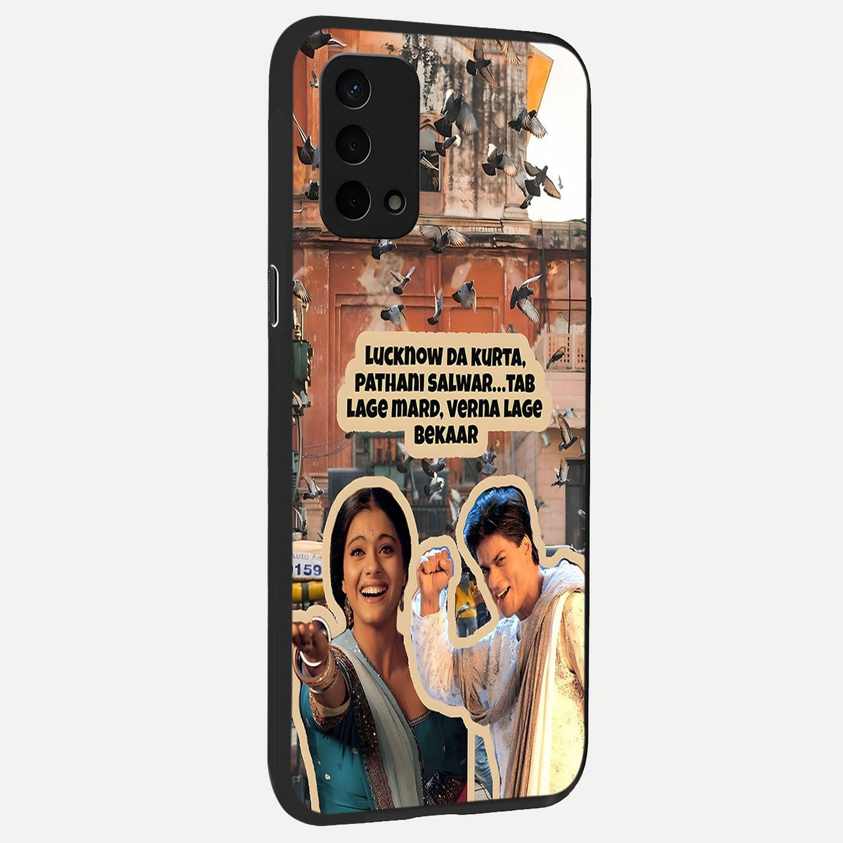  Desi Retro Vibes back cover For Oppo A74 5G slim fit glass case with vibrant aesthetic design