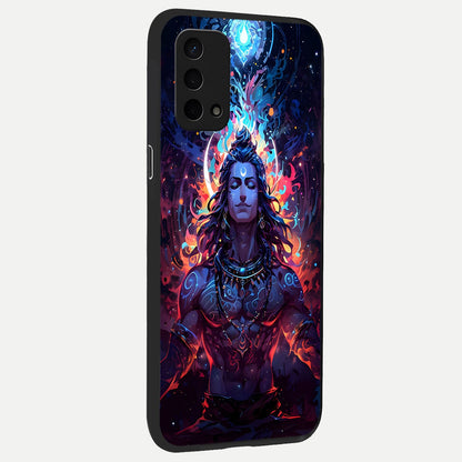  Divine Fire Shiv back cover For Oppo A74 5G slim fit glass case with vibrant aesthetic design