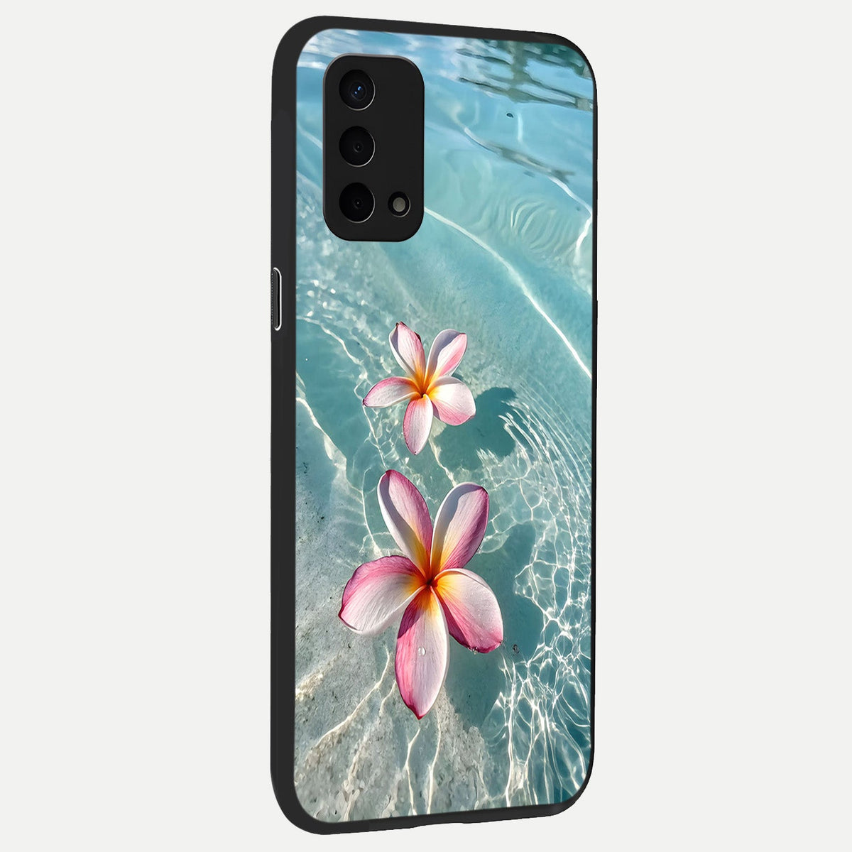  Floating Bloom Bliss back cover For Oppo A74 5G slim fit glass case with vibrant aesthetic design