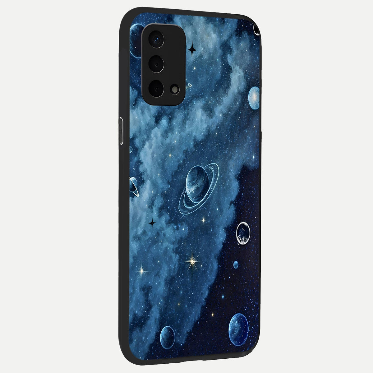 Galaxy Dream Space back cover For Oppo A74 5G slim fit glass case with vibrant aesthetic design