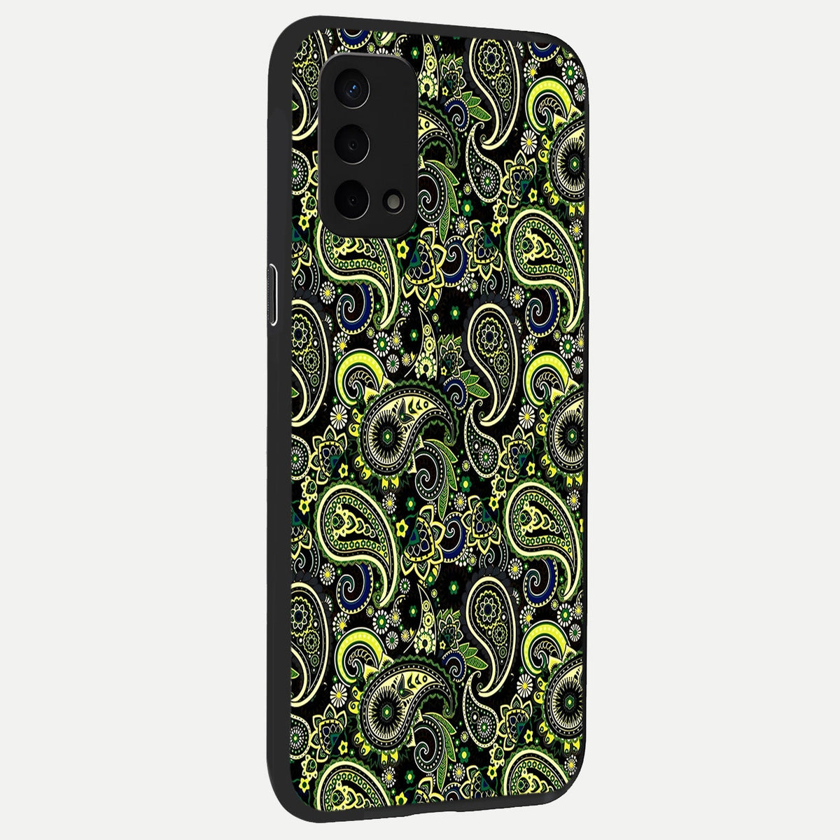  Green Lemon back cover For Oppo A74 5G slim fit glass case with vibrant aesthetic design