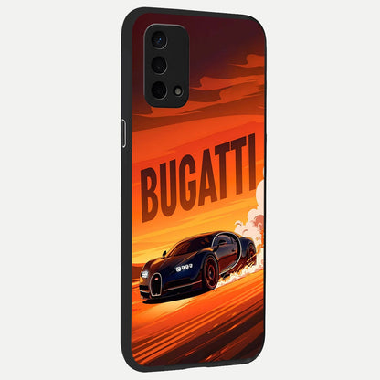  Inferno Bugatti Storm back cover For Oppo A74 5G slim fit glass case with vibrant aesthetic design