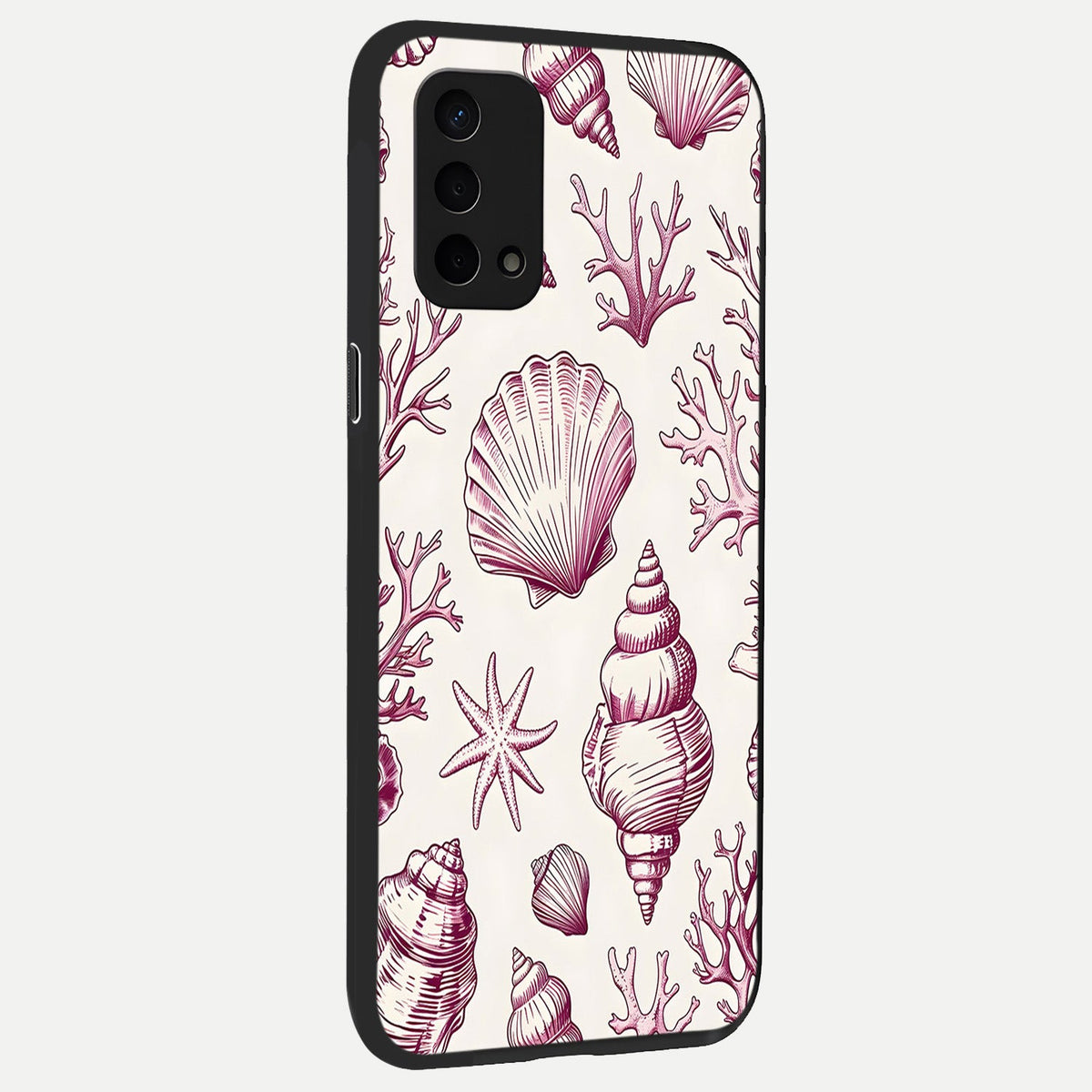  Pink Power Sparks back cover For Oppo A74 5G slim fit glass case with vibrant aesthetic design