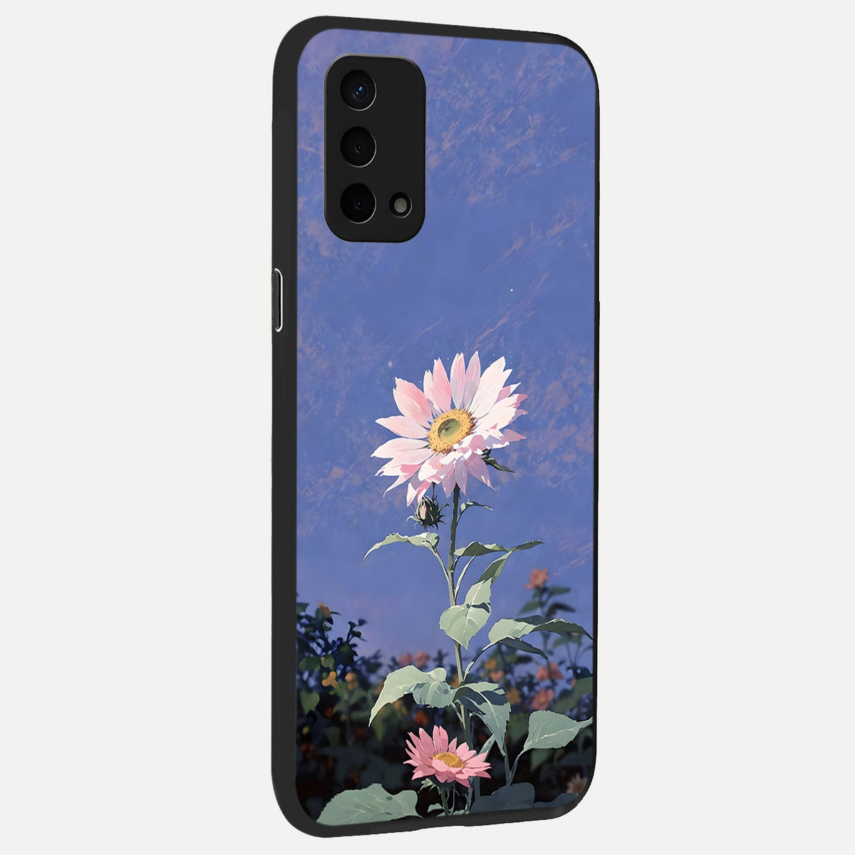  Pink Shells Outline back cover For Oppo A74 5G slim fit glass case with vibrant aesthetic design